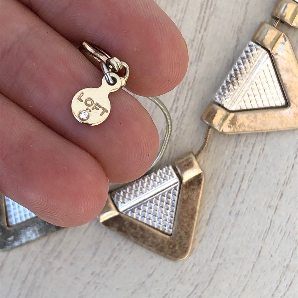 LOFT Triangular Metal Necklace - Picture 7 of 9